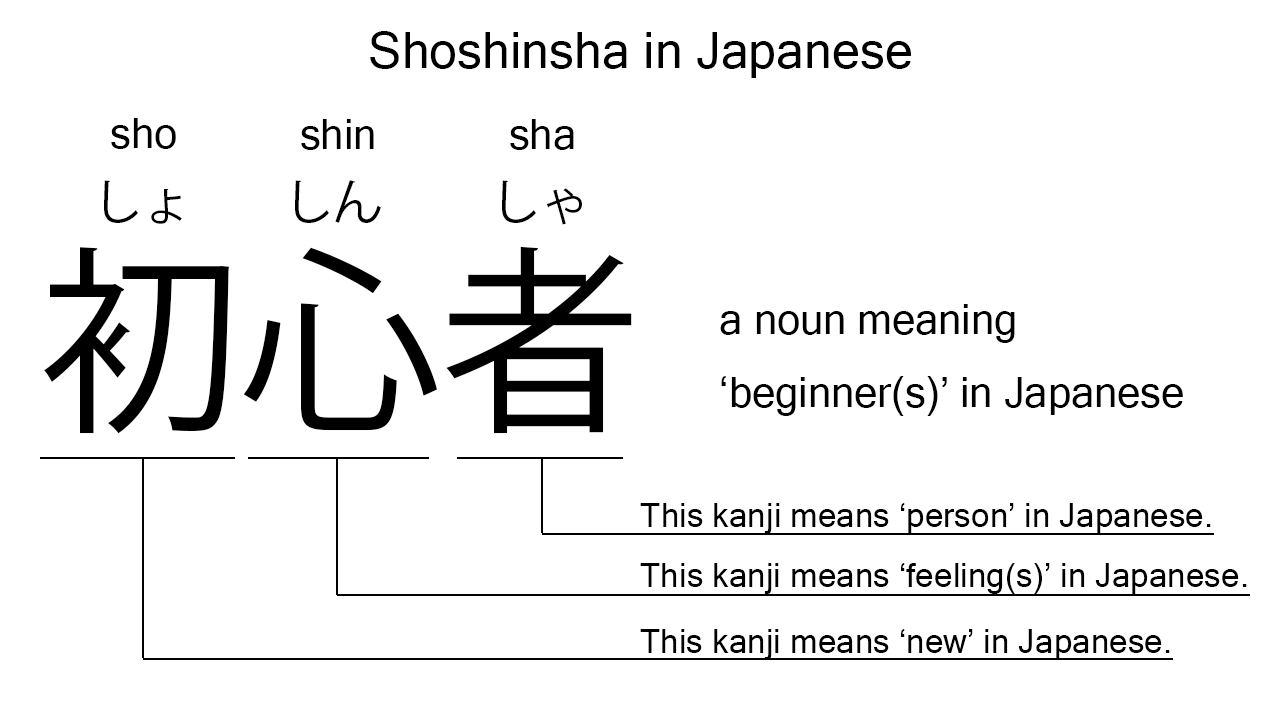 shoshinsha in japanese
